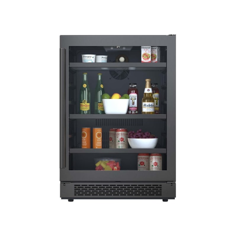 Avallon 24 Inch Wide 140 Can Energy Efficient Beverage Center with LED Lighting, Double Pane Glass, Touch Control Panel and Right Swing Door - ABR242SGRH