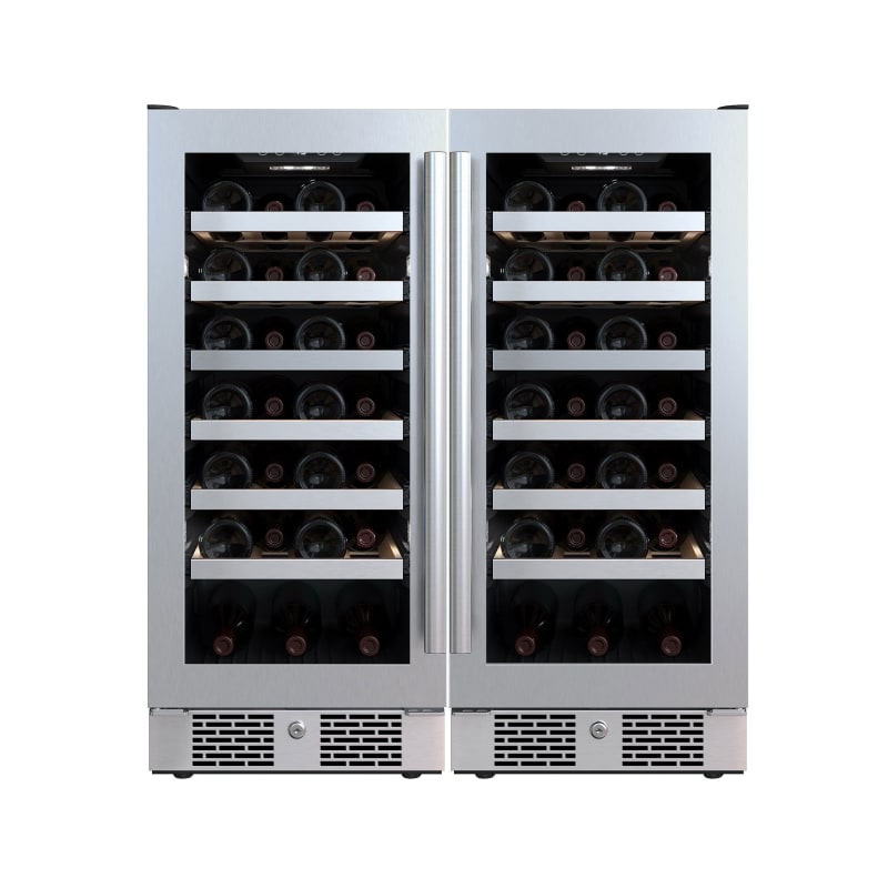 Avallon 30 Inch Wide 54 Bottle Capacity Wine Cooler with Door Locks and 2 Cooling Zones - AWC152SZDUAL