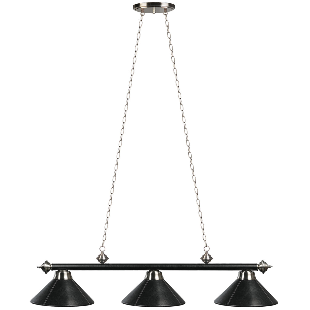 RAM Game Room 3 LT-54" Billiard Light-Leather/Black - B54-LTHR BLK