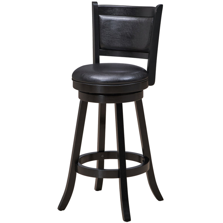 RAM Game Room Backed Barstool - Black - BBSTL BLK
