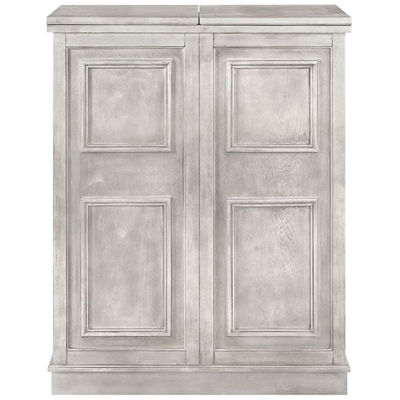 RAM Game Room Portable Folding Bar Cabinet - Antique White - BRCB3 AW - Wine Cooler City