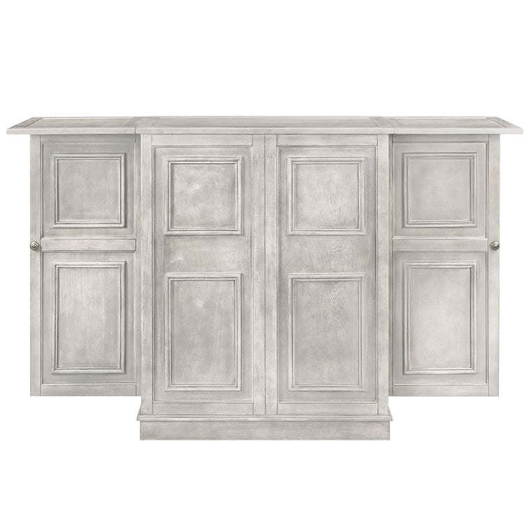 RAM Game Room Portable Folding Bar Cabinet - Antique White - BRCB3 AW - Wine Cooler City