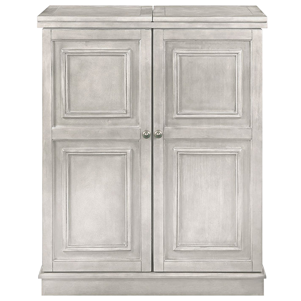 RAM Game Room Portable Folding Bar Cabinet - Antique White - BRCB3 AW - Wine Cooler City