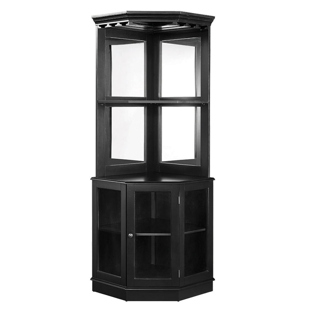 RAM Game Room Corner Bar Cabinet - Black - BRCB4 BLK - Wine Cooler City