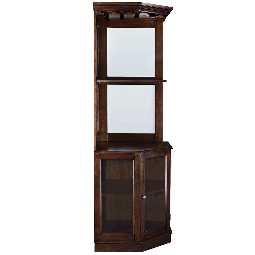 RAM Game Room Corner Bar Cabinet - Cappuccino - BRCB4 CAP