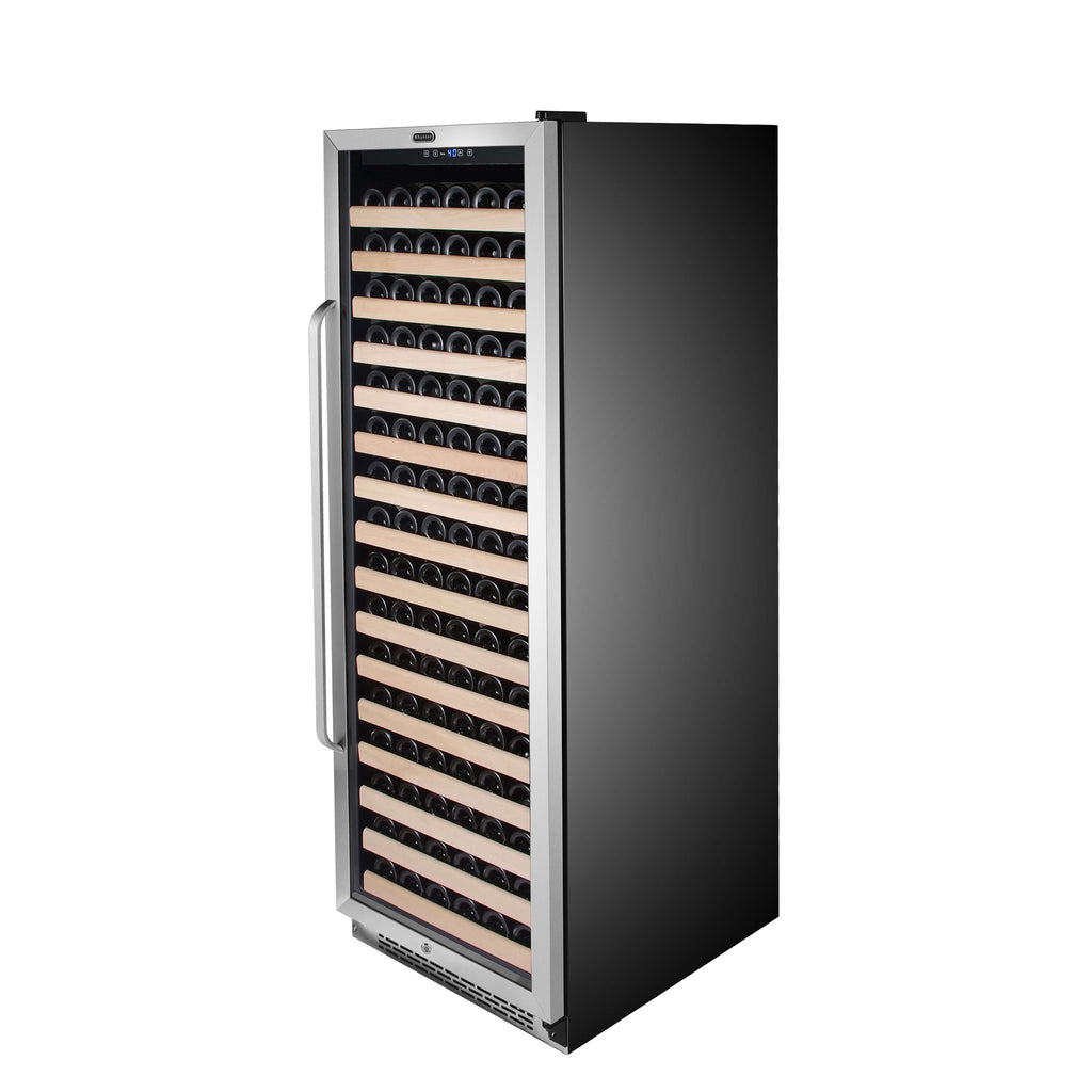 Whynter 166 Bottle Built-in Stainless Steel Compressor Wine Refrigerator with Display Rack and LED display - BWR-1662SD - Wine Cooler City