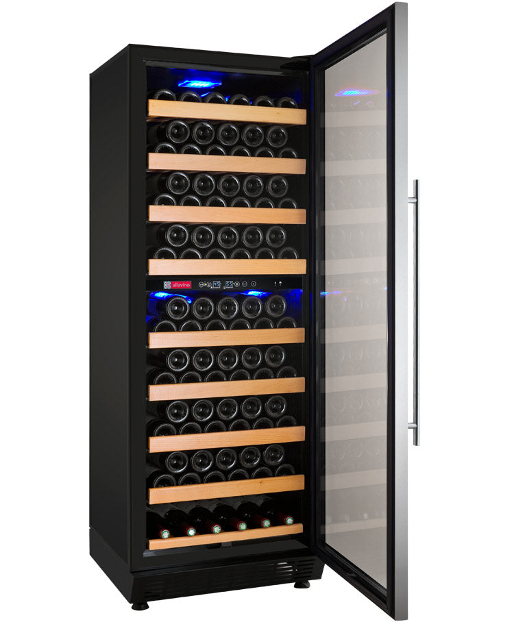 Allavino 24" Wide Vite II Tru-Vino 99 Bottle Dual Zone Stainless Steel Right Hinge Wine Refrigerator - YHWR99-2SR20