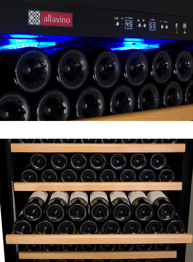 Allavino 32" Wide Vite II Tru-Vino 277 Bottle Single Zone Stainless Steel Right Hinge Wine Refrigerator - YHWR305-1SR20