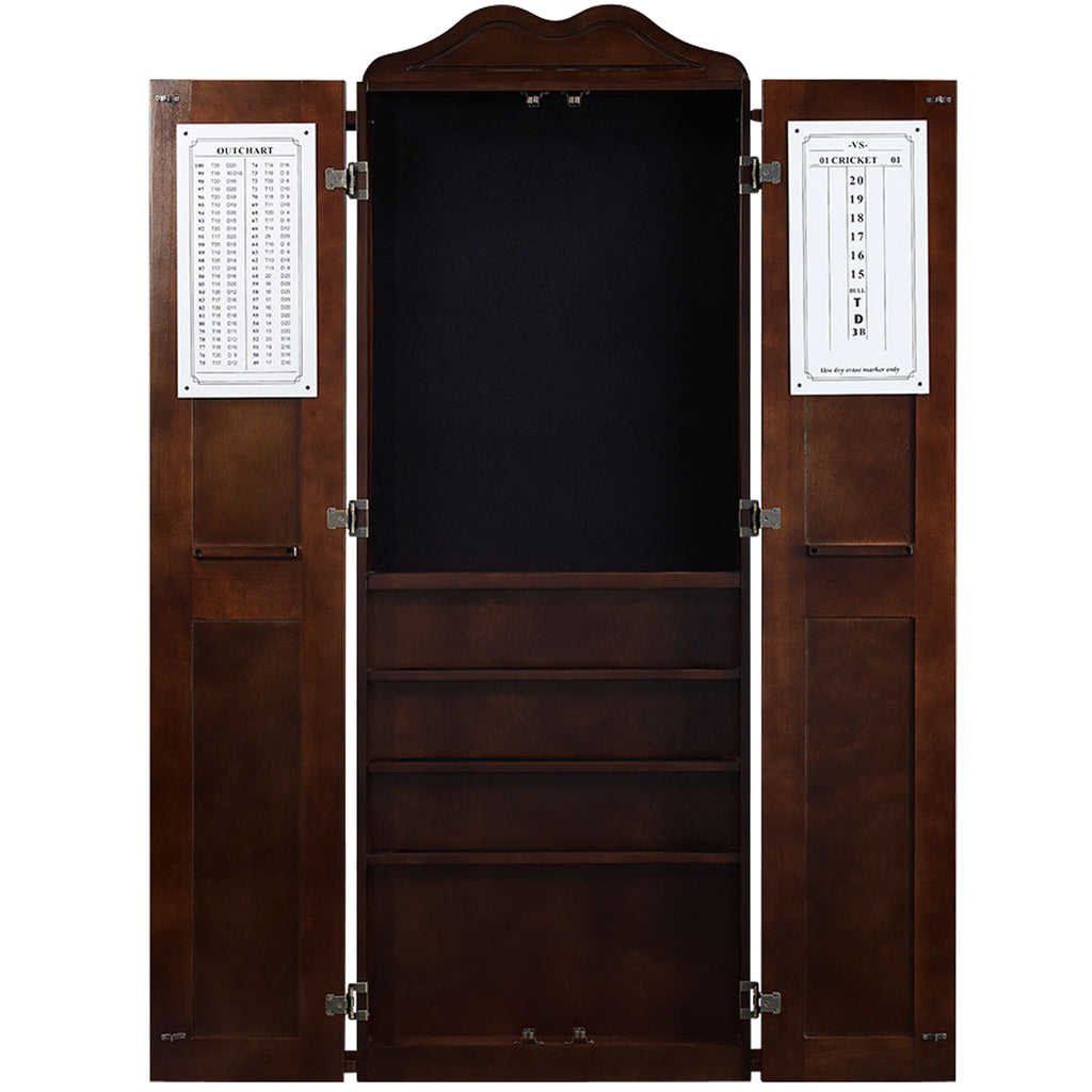 RAM Game Room Dartboard Cabinet Cue Holder - Cappuccino - DCAB2 CAP