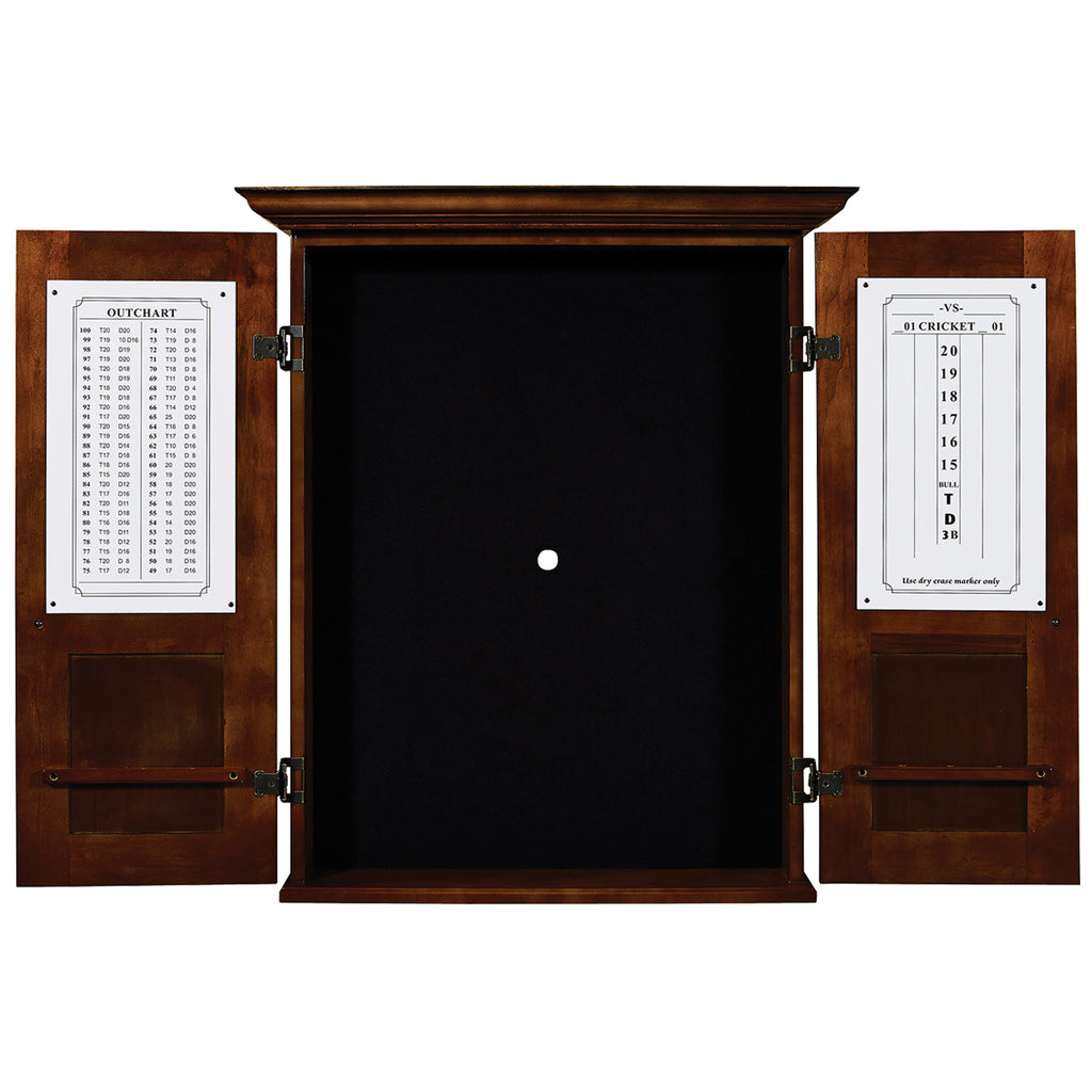 RAM Game Room Dartboard Cabinet Square - Chestnut - DCAB3 CN