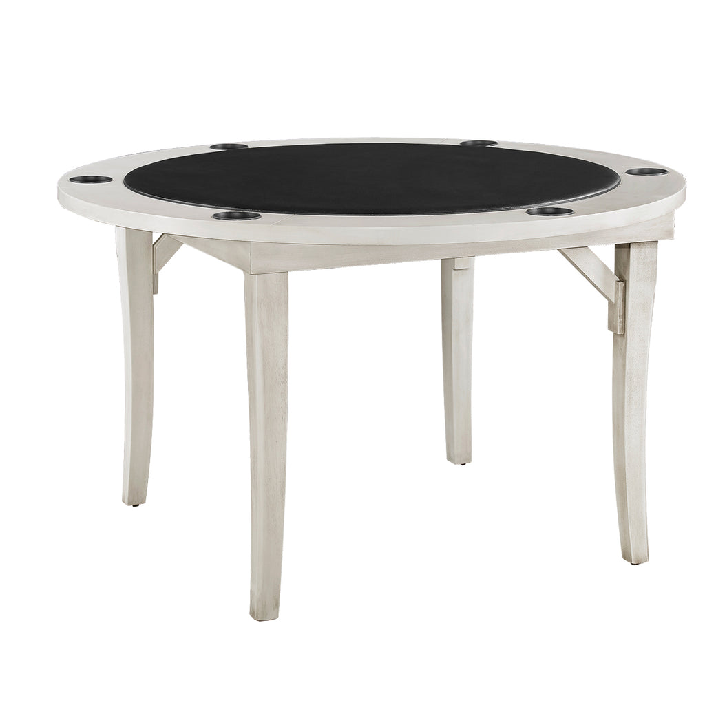 RAM Game Room 48" Folding Game Table - Antique White - FLDGTBL AW - Wine Cooler City