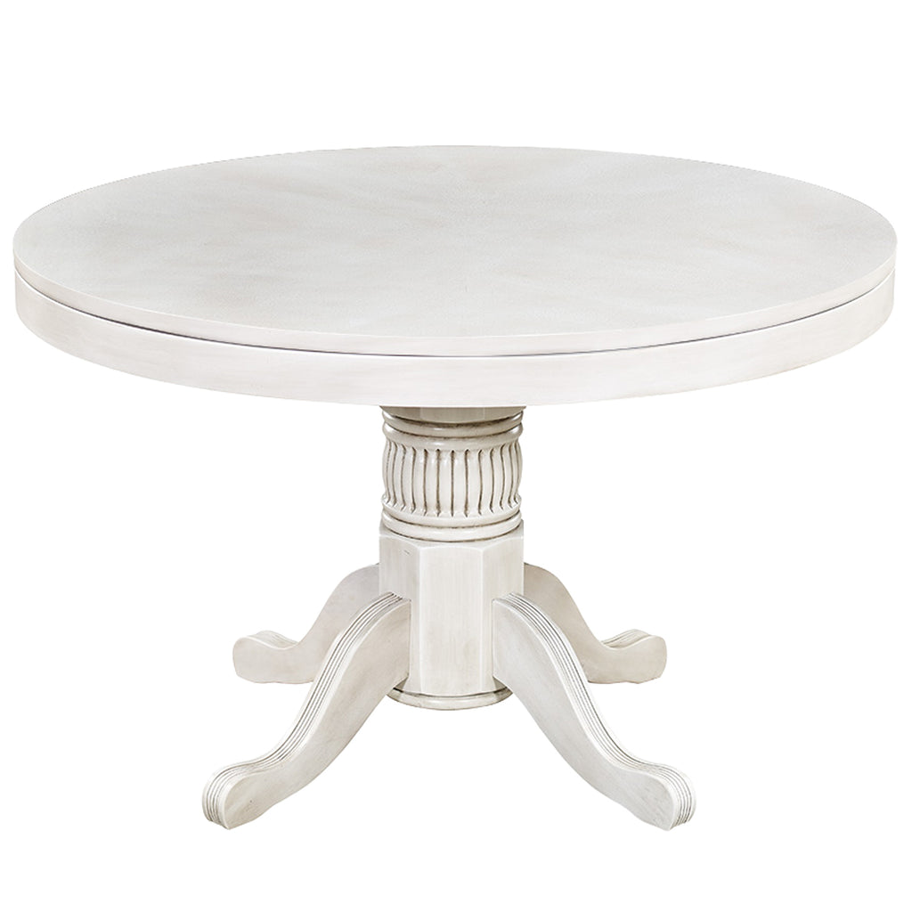RAM Game Room 48" Game Table - Antique White - GTBL48 AW - Wine Cooler City