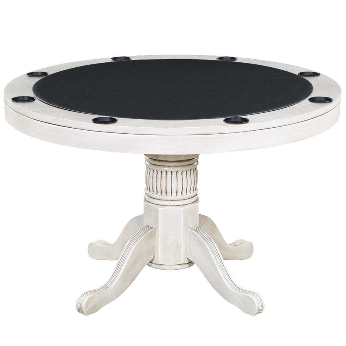 RAM Game Room 48" Game Table - Antique White - GTBL48 AW - Wine Cooler City
