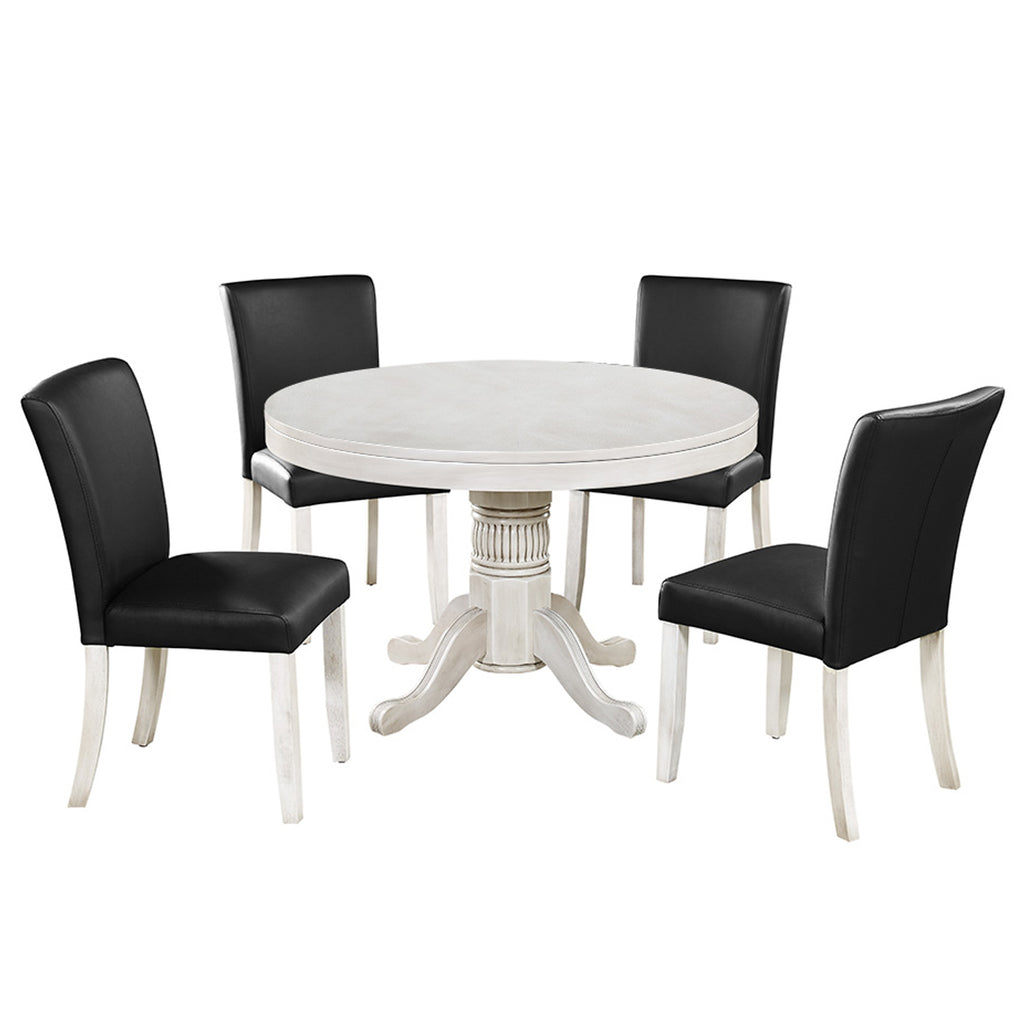 RAM Game Room 48" Game Table - Antique White - GTBL48 AW - Wine Cooler City