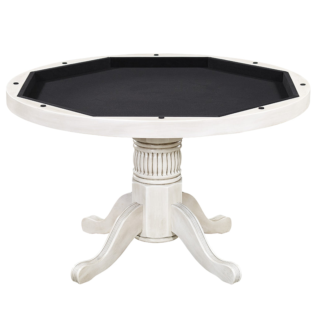 RAM Game Room 48" Game Table - Antique White - GTBL48 AW - Wine Cooler City