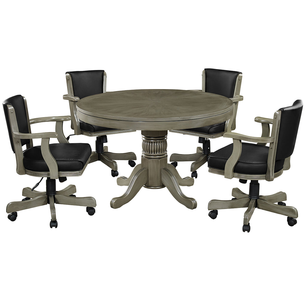 RAM Game Room 48" Game Table - Antique White - GTBL48 SL