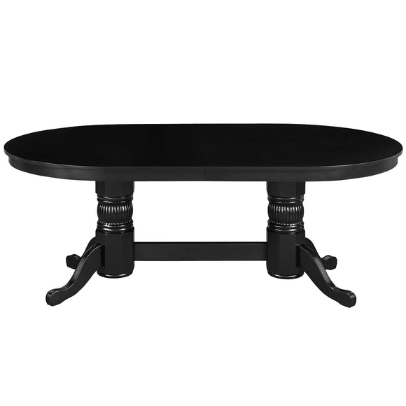 RAM Game Room 84" Texas Hold'Em Game Table With Dining Top GTBL84 BLK WT - Wine Cooler City
