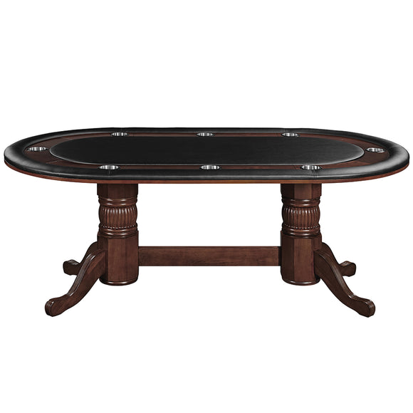 Ram Game Room 84" Texas Hold'Em Game Table - Cappuccino - GTBL84 CAP - Wine Cooler City