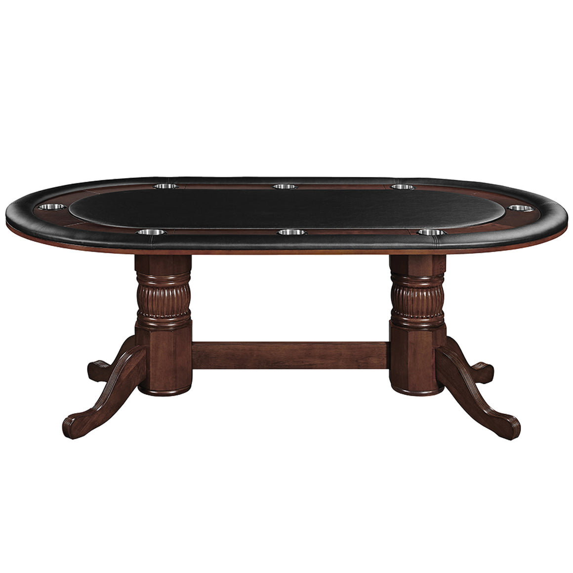 Ram Game Room 84" Texas Hold'Em Game Table - Cappuccino - GTBL84 CAP - Wine Cooler City