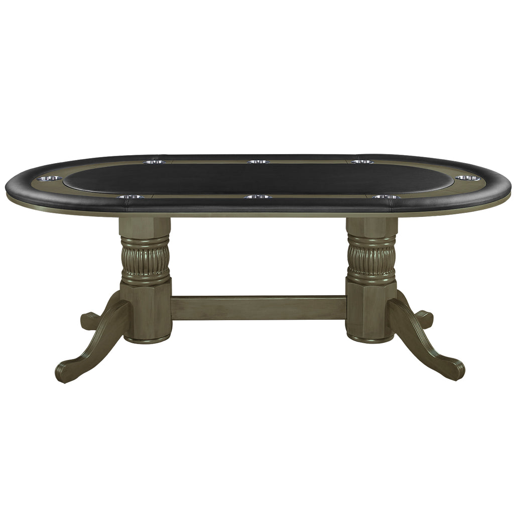 RAM Game Room 84" Texas Hold'em Poker Table With Dining Top - Slate - GTBL84 SL WT