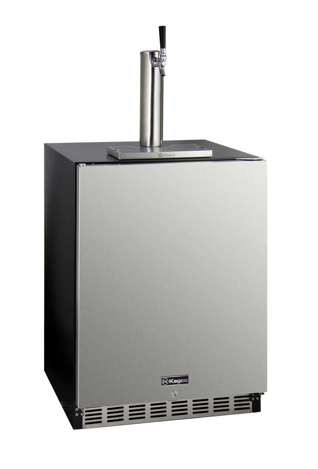 Kegco 24" Wide Single Tap Stainless Steel Built-In Right Hinge ADA Kegerator - Cabinet Only Model: HK-48ADA-BS