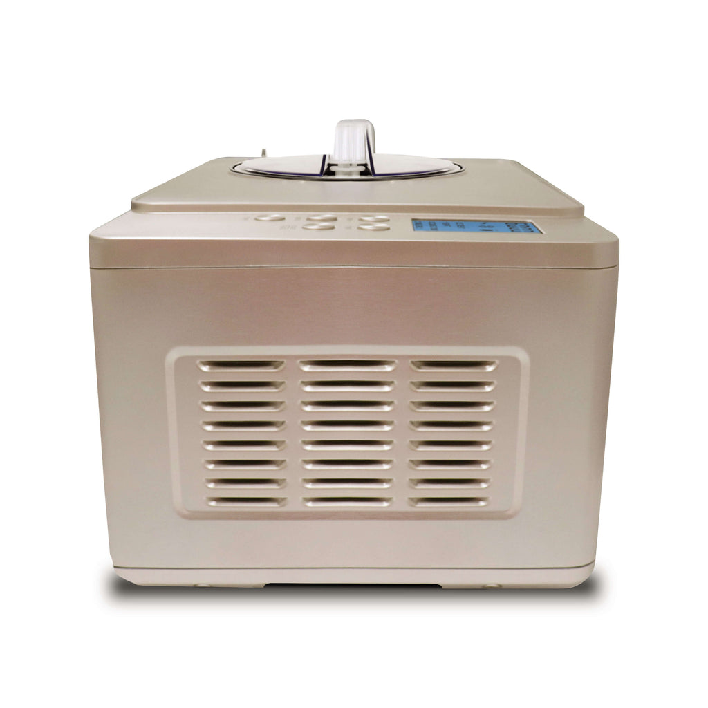 Whynter Ice Cream Maker 2 Quart Capacity Stainless Steel Bowl & Yogurt Function in Champagne Gold - ICM-220CGY - Wine Cooler City