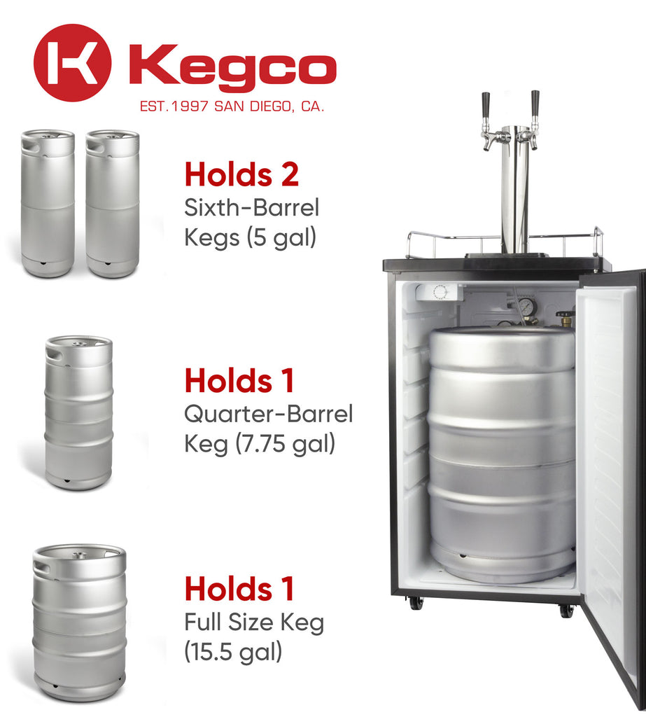 Kegco 20" Wide Homebrew Dual Tap Stainless Kegerator - HBK199S-2NK - Wine Cooler City
