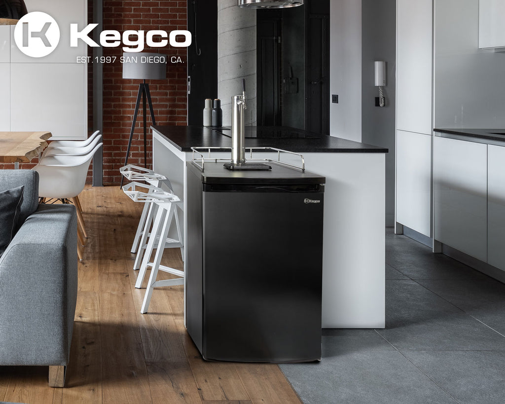 Kegco 20" Wide Kombucha Single Tap Black Kegerator - KOM19B-1NK