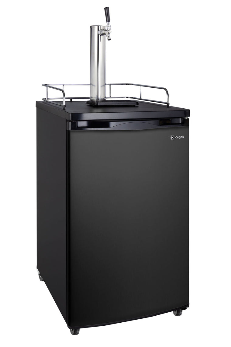 Kegco 20" Wide Kombucha Dual Tap Black Kegerator - KOM19B-2NK - Wine Cooler City