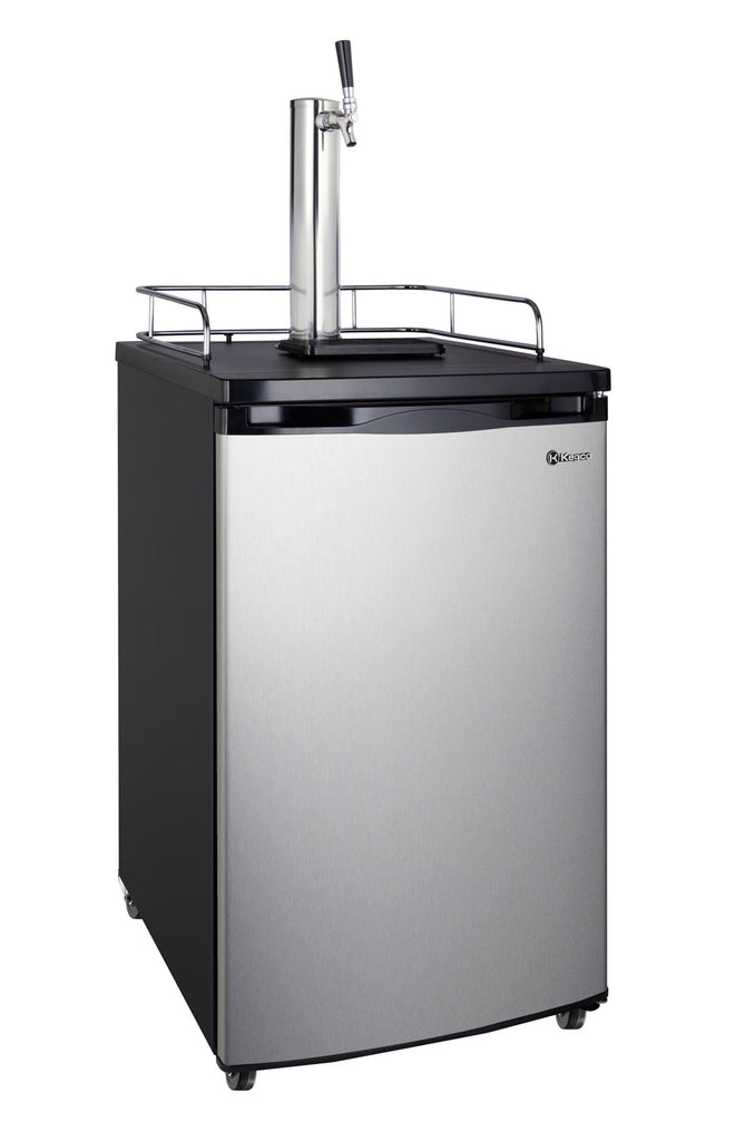 Kegco 20" Wide Homebrew Single Tap Stainless Steel Kegerator - HBK199S-1NK - Wine Cooler City