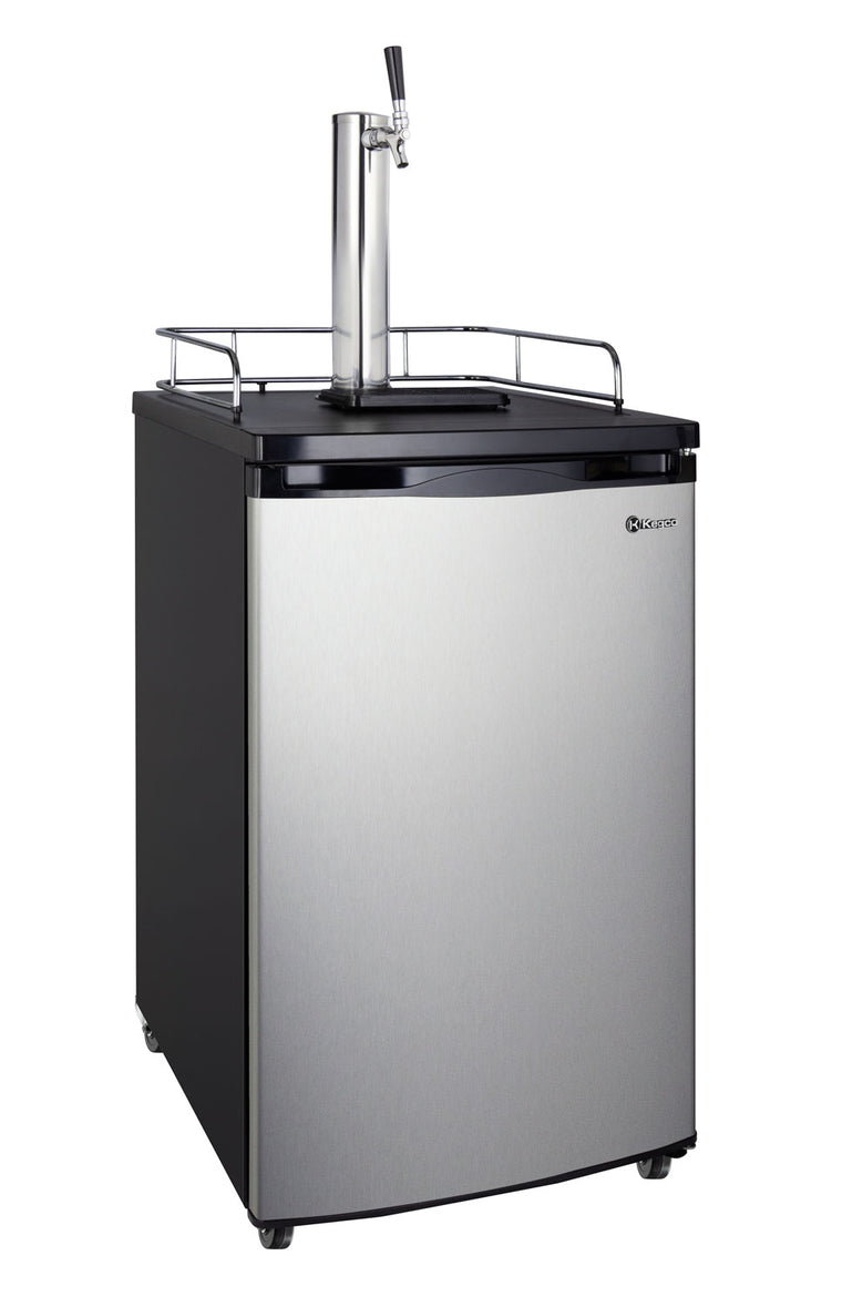 Kegco 20" Wide Homebrew Single Tap Stainless Steel Kegerator - HBK199S-1NK - Wine Cooler City
