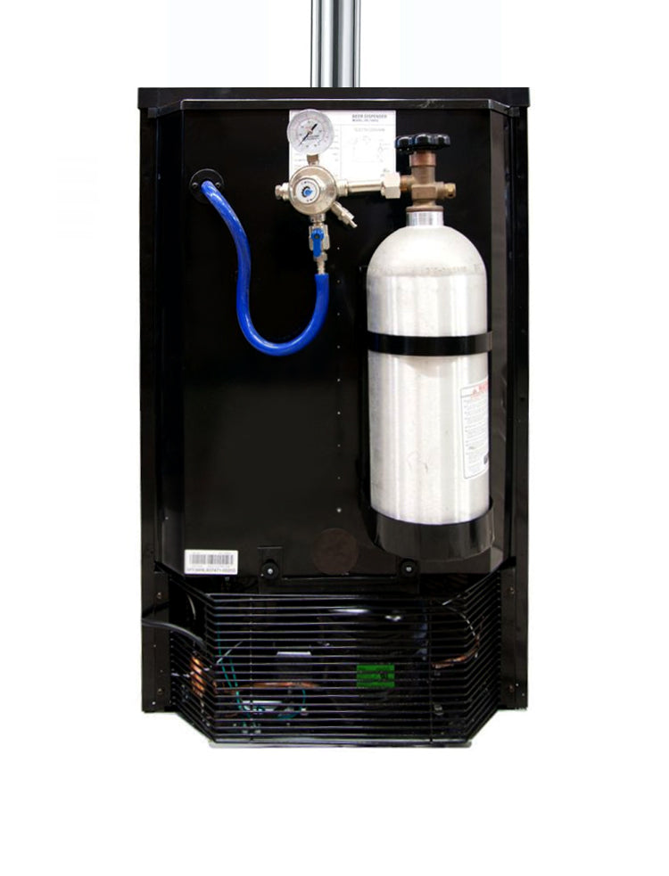Kegco 20" Wide Kombucha Single Tap Black Kegerator - KOM19B-1NK