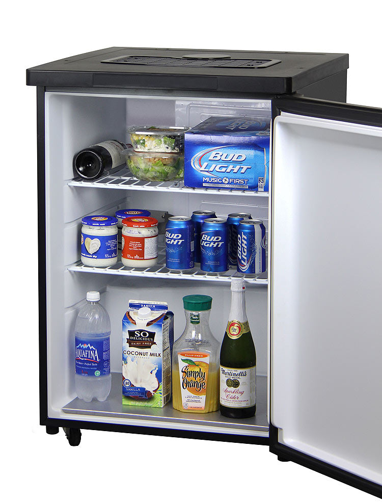 Kegco 24" Wide Black Kegerator - Cabinet Only - MDK-209B-01 - Wine Cooler City