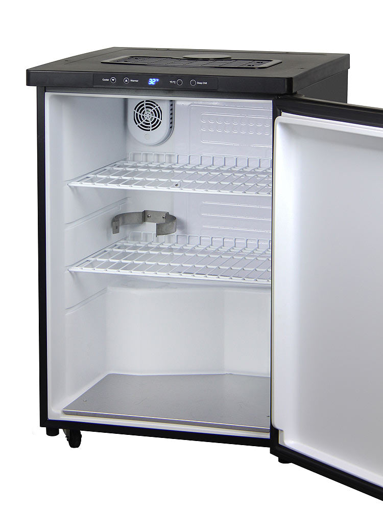 Kegco 24" Wide Black Stainless Steel Digital Kegerator - Cabinet Only - MDK-309X-01