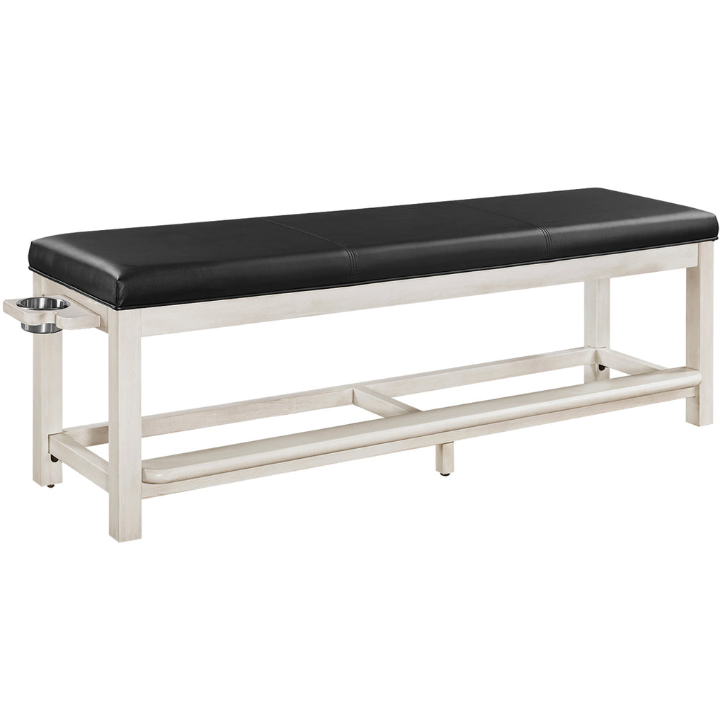 RAM Game Room Spectator Storage Bench - Antique White - SBENCH AW