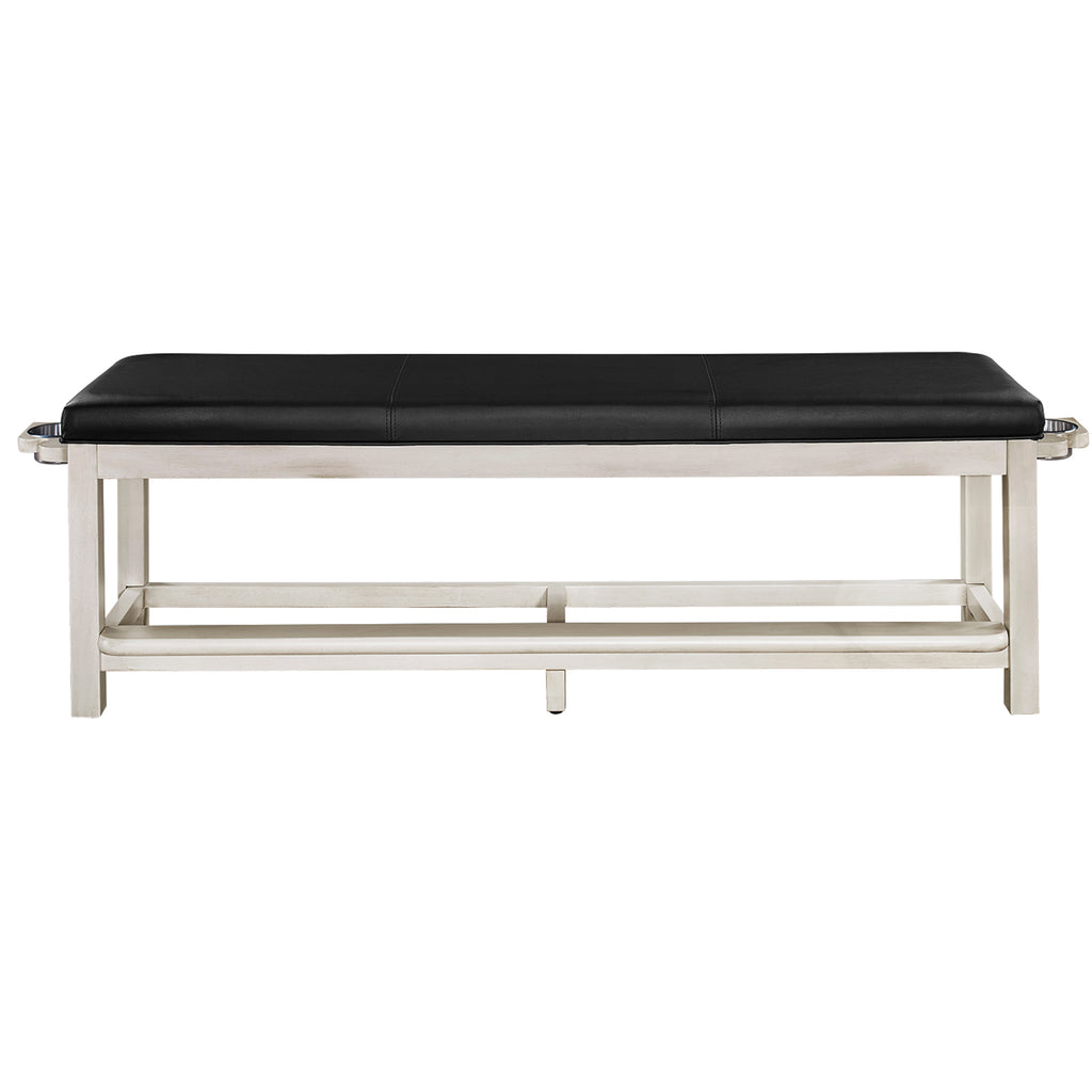RAM Game Room Spectator Storage Bench - Antique White - SBENCH AW