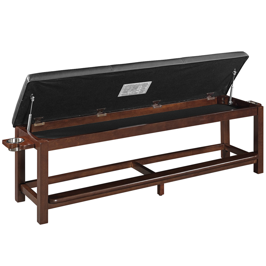 RAM Game Room Spectators Storage Bench - Cappuccino - SBENCH CAP