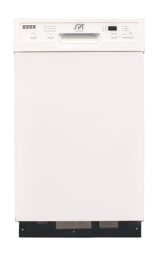 SPT - SD-9254W: Energy Star 18″ Built-In Dishwasher w/ Heated Drying – White