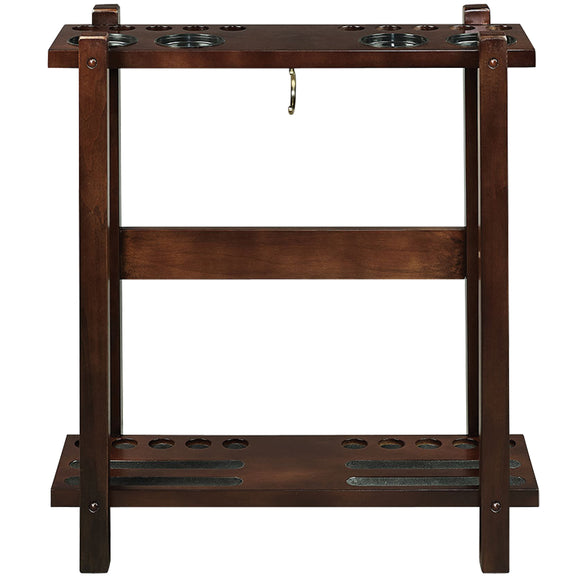 RAM Game Room - Straight Floor Cue Rack-Cappuccino - SFCR CAP