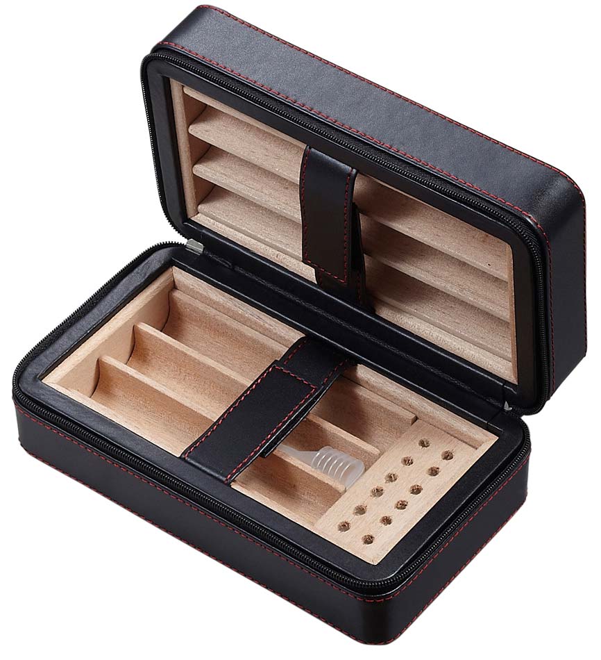 Visol Eden Cigar Travel Humidor - Holds 6 Cigars - Wine Cooler City