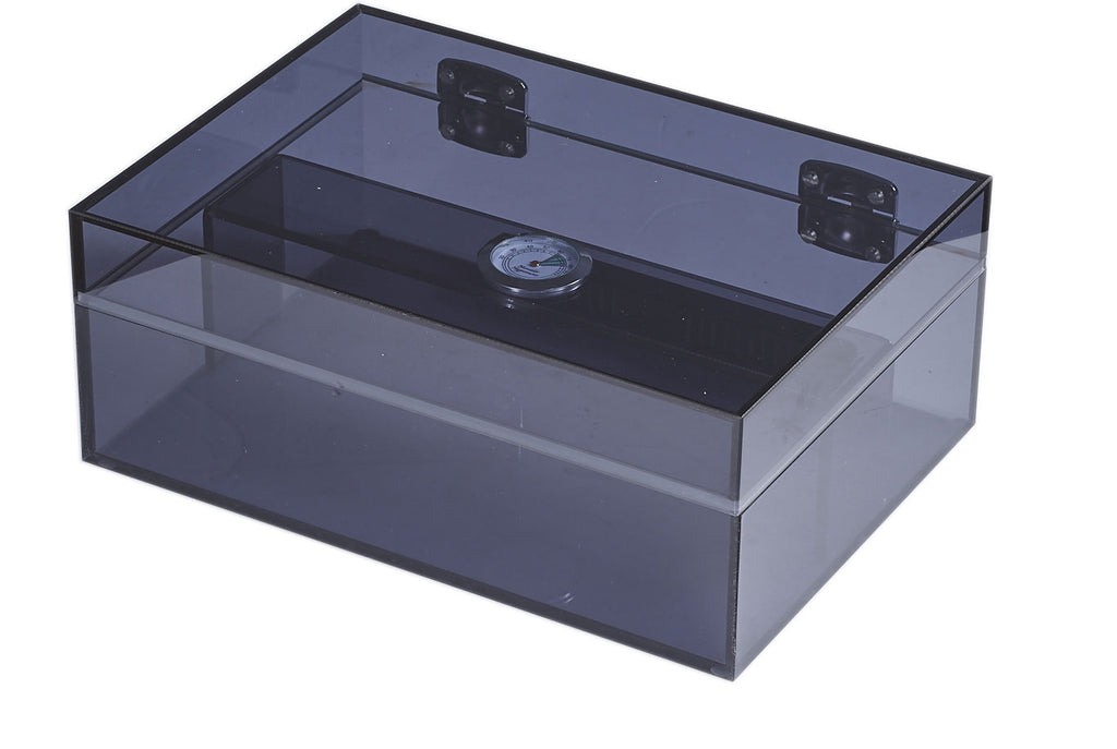 Visol Leo Transparent Navy Blue Humidor - Holds 50 Cigars - Wine Cooler City