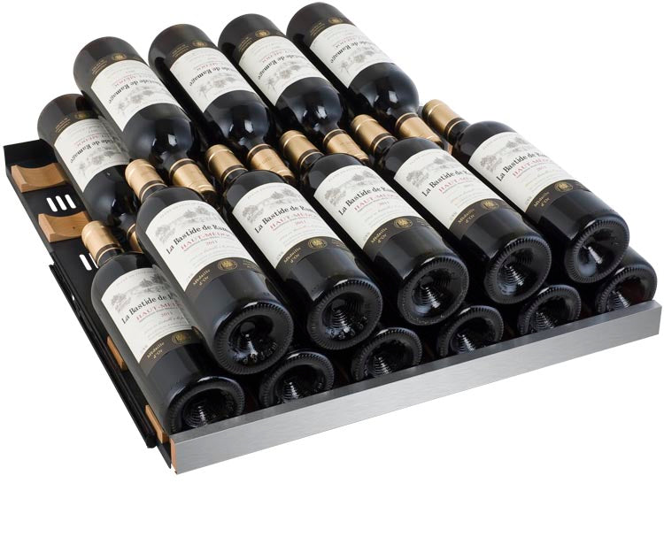 Allavino 24" Wide FlexCount II Tru-Vino 121 Bottle Dual Zone Stainless Steel Right Hinge Wine Refrigerator - VSWR121-2SR20 - Wine Cooler City