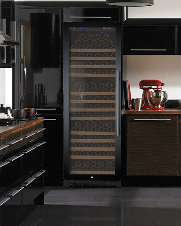 Allavino 24" Wide FlexCount II Tru-Vino 177 Bottle Single Zone Black Left Hinge Wine Refrigerator - VSWR177-1BL20