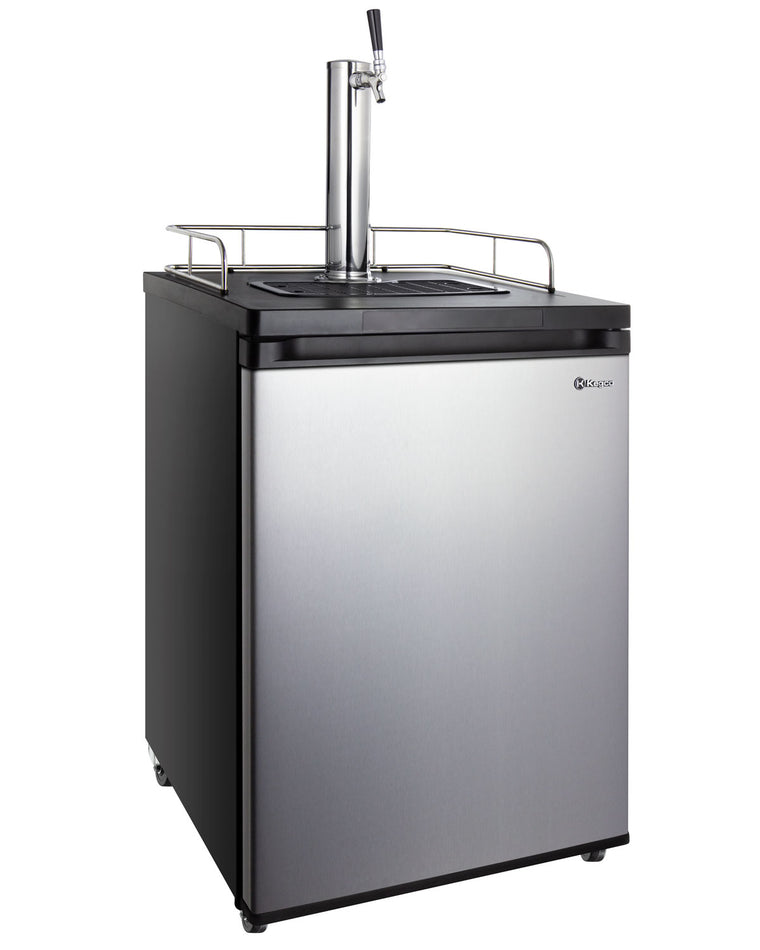 Kegco 24" Wide Homebrew Single Tap Stainless Kegerator - HBK209S-1NK - Wine Cooler City