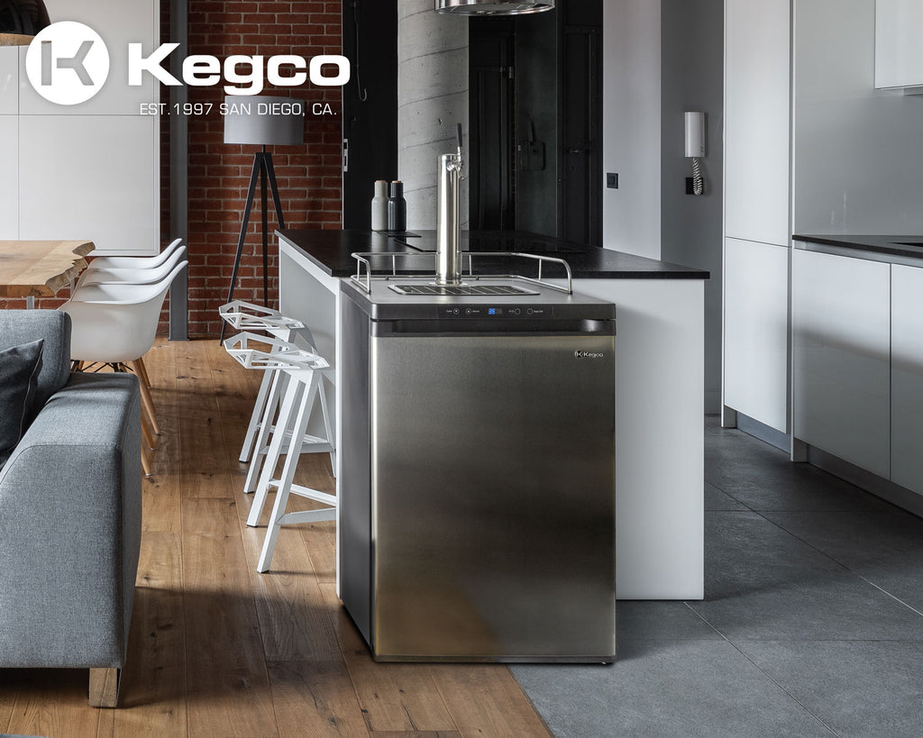 Kegco 24" Wide Cold Brew Coffee Single Tap Stainless Steel Kegerator - ICK20S-1NK - Wine Cooler City