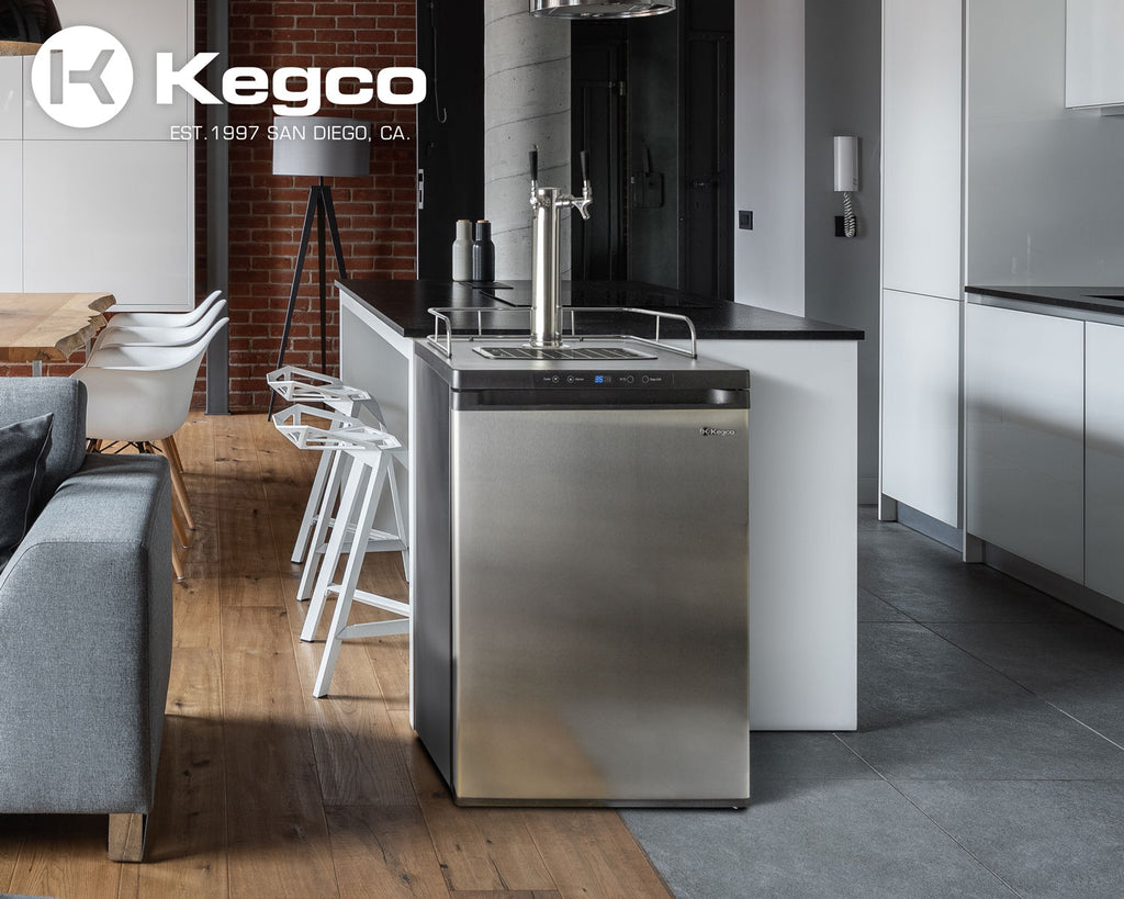 Kegco 24" Wide Cold Brew Coffee Dual Tap Stainless Steel Kegerator - ICK30S-2NK - Wine Cooler City