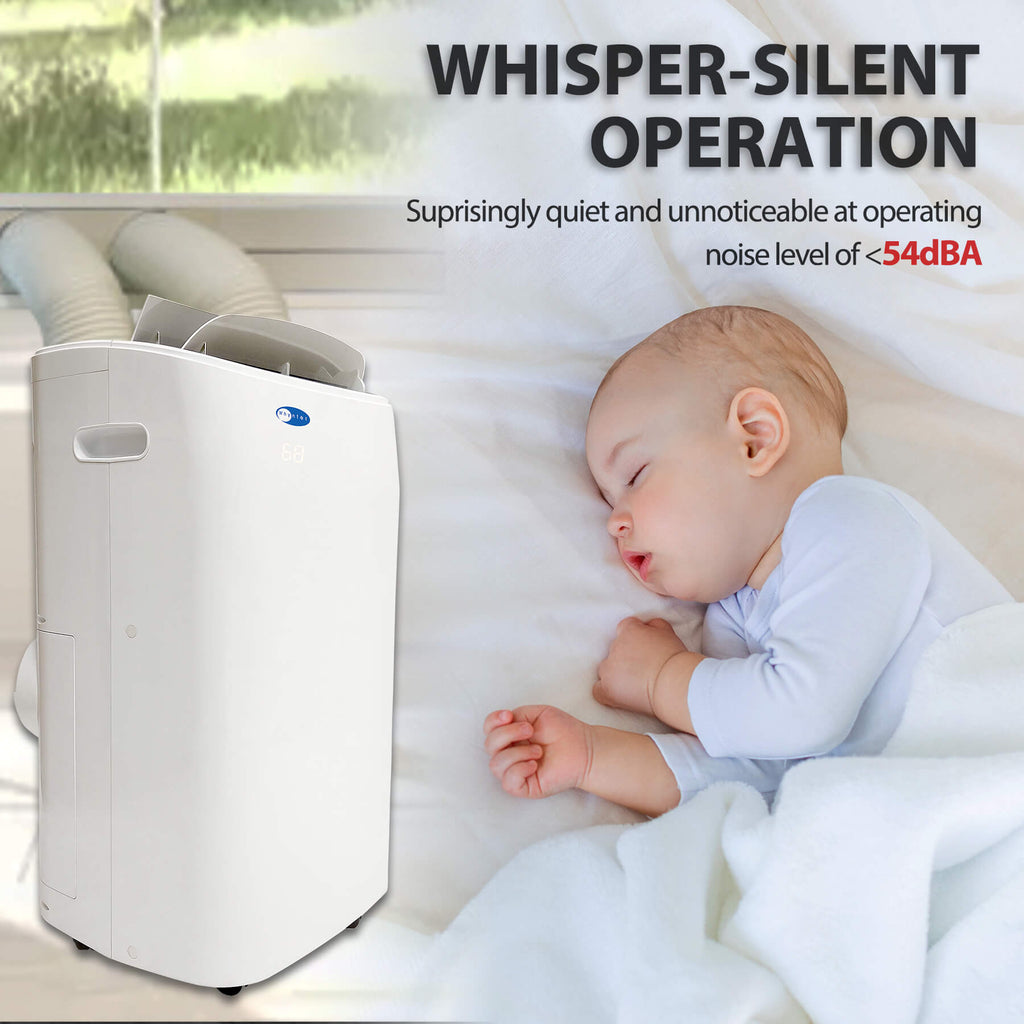 Whynter ARC-147WF 14,000 BTU (10,000 BTU SACC) Dual Hose Cooling Portable Air Conditioner, Dehumidifier, and Fan with Remote Control, HEPA and Carbon Filter, up to 500 sq ft in White