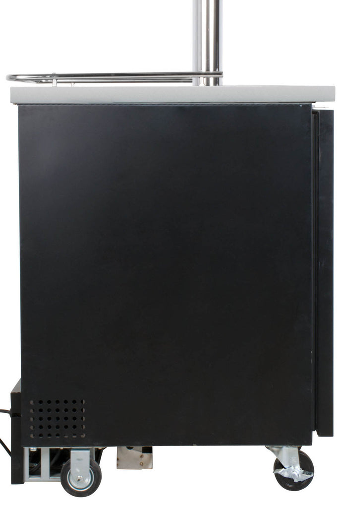 Kegco 24" Wide Cold Brew Coffee Dual Tap Black Commercial Kegerator - ICXCK-1B-2