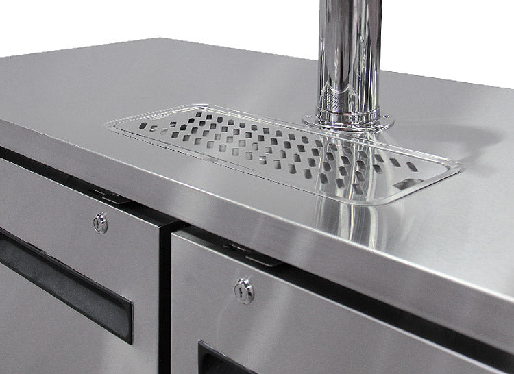 Kegco 72" Wide Triple Tap Stainless Steel Commercial Kegerator Model: XCK-2472S