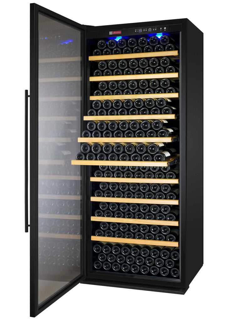 Allavino 32" Wide Vite II Tru-Vino 277 Bottle Single Zone Black Left Hinge Wine Refrigerator - YHWR305-1BL20